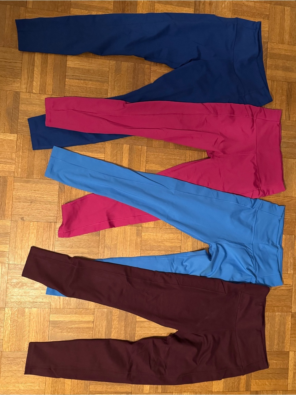 Figs Underscrub leggings bundle 4 pairs Raspberry Sorbet Capri blue deep purple